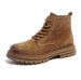 European Warm Series 2025 Autumn New Martin Men Leather Work Shoes British Style Trendy Versatile Yellow Boots 9025 Cotton_vogvips.com