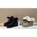 Inner Height Increase Northeast Snow Boots Thickened Warm Fleece Lined Flat Winter Handwoven Cotton Short Women's Shoes_vogvips.com
