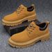 European Warm Series 2025 New Men's Leather Shoes British Style Martin Low-top Yellow Boots Fashion Casual Sneakers_vogvips.com