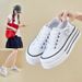 Mesh White Shoes Female Students Breathable Heightening Shoes Casual Street Shoes Board Shoes_vogvips.com