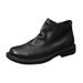 European Warm Series New Style No Inner Lining Single Layer Martin Short High Top Shoes Men's Korean Version Trendy Soft Surface Wedge_vogvips.com