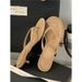 Women's Elegant Suede Flip Flops Summer Outerwear Retro Design Kitten Heel Thong Sandals_vogvips.com