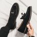 European Warm Series 2025 Autumn Winter New Men's Low-top British Tassel Korean Fashion Casual Leather Shoes Large Size Youth_vogvips.com