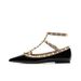 Flat Rivet Single Pointed Chunky Heel Women's Small Leather Shoes 2022 Closed Toe Sandals For Women_vogvips.com