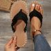 Women's Shoes Summer Flip Flops Women Fashion Flat Bottom Stitching Edge Clip Toe Beach Shoes Fisherman Sandals Women_vogvips.com