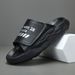 【 Price Control 】 Men's Leather Slippers, Niche Trendy Shoes, Versatile High-end Printed Top Layer Cowhide Sandals_vogvips.com