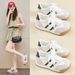 Little White Shoes Female Students Height-increasing Shoes Mesh Breathable Board Shoes Casual Shoes Street Shoes_vogvips.com