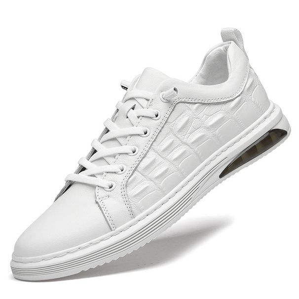 Little White Shoes Men's First Layer Cowhide Low-top Casual Board Shoes Men's Soft-soled Men's Shoes_vogvips.com