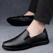 Casual Leather Shoes Men's Genuine Leather Dress Soft Leather Soft Sole Loafers Middle-aged Dad Men's Shoes_vogvips.com
