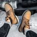 European Warm Series Autumn Winter 2025 New Plus Size Trendy Versatile Mid-Calf Leather Martin Men's Cotton-Padded Work Big Head Boots_vogvips.com