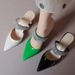Chunky heel sandals new temperament rhinester mid-heel pointed single shoes_vogvips.com