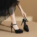 1233-15 Waterproof Platform Closed Backless Sandals For Women 12cm Pointed Toe Stiletto High Heels Women's Spring Summer_vogvips.com