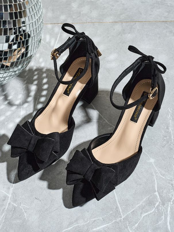 Cross-border Dropshipping 2026 Spring New Style Shoes: Hollow-out Shoes, Shallow Pointed-toe High Heels, Bow-tie_vogvips.com