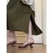 ~French Niche Design, Woven Square Exposed Toe, Straight Strap, Thick Heel, High Heels, Roman Sandals, Women's Summer_vogvips.com