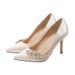 Champagne Burgundy Crystal Embellished High Heel Wedding Shoes For Women New Style Bridesmaid Xiuhe Shoes_vogvips.com