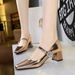 K Style Banquet Women S Thick Middle Heel Shallow Mouth Square Head Light Luxury Water Diamond Buckle One Word_vogvips.com