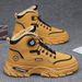 European Warm Series 2025 New Martin Autumn Winter Height Increasing Work Boots Trendy Men's Versatile High-top Shoes_vogvips.com