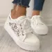 Women Fashion Summer Casual White Cutouts Lace Canvas Hollow Breathable Platform Flat Shoes Woman Sneakers_vogvips.com