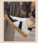 Retro Leather Color Matching Platorm Casual Sports Board Shoes Dexun Xiaobai Breathable Black And White Men's Shoes_vogvips.com