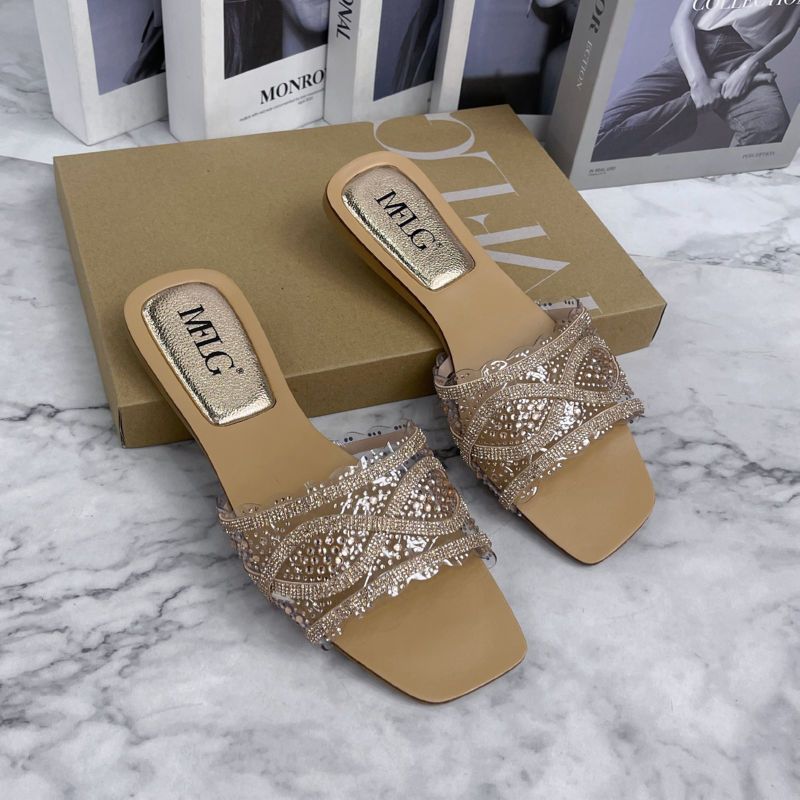 Women’s Shoes New Summer Street Fashion Flat Slippers Slipper Sequin High End Slippers_vogvips.com
