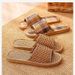 Summer Woven Rattan Strap Slipper For Home Use Sandals Women Portable Bamboo Sticks Weaving Slides Indoor Floor_vogvips.com