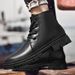 Martin Boots Men's High-top Men's Shoes High-top Men's Trendy Leather Shoes Fleece Tooling Boots_vogvips.com