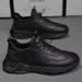 Men's Summer New Breathable Chef Sho, Trendy Versatile Thick Soled Leather Surface, Sports And Leisure Running Dad_vogvips.com