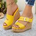 Women's Summer Thick Sole Platform Sandals Open Toe Roman Wedge Buckle Style Plus Size European And American Influenced_vogvips.com