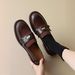 In Stock 2913 Soft Leather French Retro Gold Coin British Style Slip-on Loafers For Women, Spring Shoes_vogvips.com