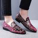 Men's embroidered foot shoes Retro fashion all match casual shoes_vogvips.com