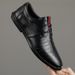 Men's Alligator Pattern Lace-up Dress Leather Shoes Men's Casual_vogvips.com