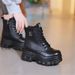 8cm Thick Sole Casual Slimming Short For Petite Women 2025 New Autumn Winter Fleece Lined Warm Martin Boots_vogvips.com