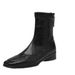 Square-toe 2025 New Plush Leather Flat Slim Boots, Martin Boots With A High-end Winter Feel_vogvips.com