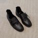 Women's Shoes Vintage Minimalist Slip-On Loafers - Genuine Leather Round-Toe Slip-On Shoes With Low Block Heel For Women_vogvips.com