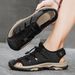 Men's Beach Shoes Summer Outdoor Sports Sandals Hollow Breathable Lightweight Non-Slip Slip-On Sandals_vogvips.com