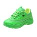 Fluorescent Sports Shoes For Women In Spring Autumn, Casual Mesh Breathable Single Thick Soled Running And Travel Shoes,_vogvips.com