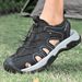 New Summer Men's Baotou Sandals Breathable Live Streaming Casual Large Beach Hollow Mesh Shoes_vogvips.com