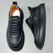 Men's White Sneakers 2025 Spring New Thick-Soled Trendy Genuine Leather Versatile Casual Soft Sole Lightweight_vogvips.com