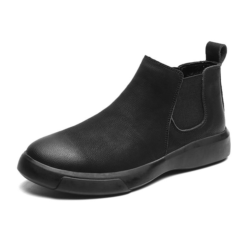 European Warm Series Autumn Winter New Boots With Fleece Lining, Warm, Size 48, Fashionable Trendy Shoes, Non-Slip Slip-On High-Top_vogvips.com