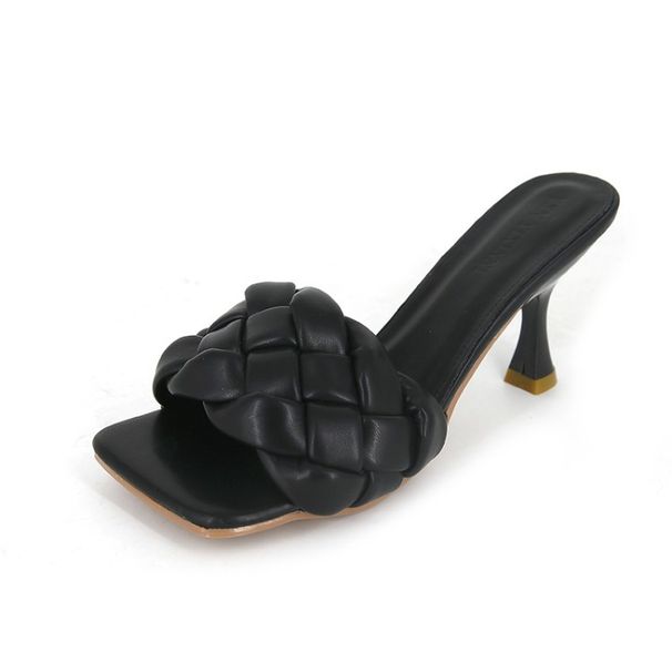 2026 Summer New Square Open Toe Internet Celebrity Quilted Sandals Fairy Style Outdoor Thin Heel High Heels For Women_vogvips.com
