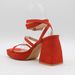 New Style Women's Outdoor Wear, Stylish Striped High-heeled Sandals With Chunky Heels For Women, Summer Fashion_vogvips.com