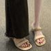 Coarse Heeled One-piece Cool Slippers Women In The Summer Of 2025, Fashionable French Style High Heels For Women's_vogvips.com