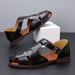 Men’s Shoes High End Middle Eastern Cage Sandals Closed Toe Men's Roman Shoes, Fashionable Closed Toe Breathable Business Casual Decorative Buckle_vogvips.com