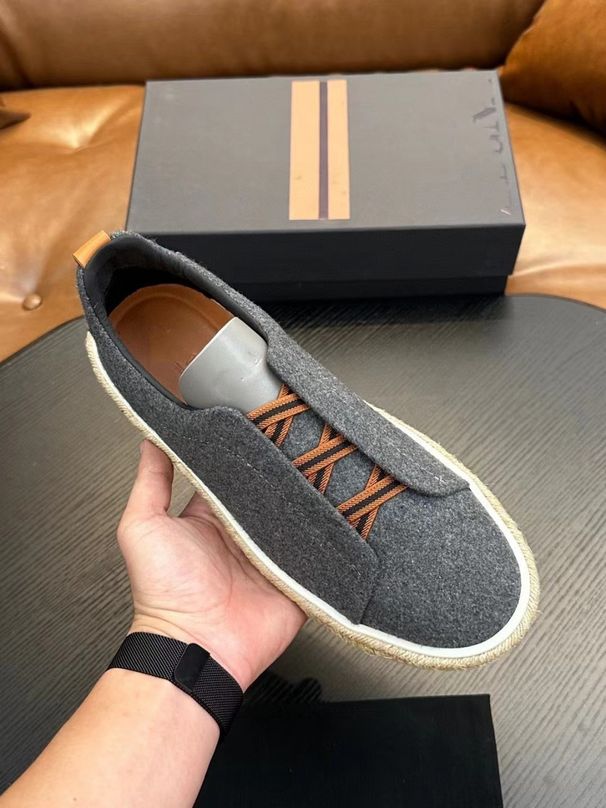 Z Family Men's Genuine Leather Casual Spring Lightweight Low Cut Green Sheepskin Round Head Adult Shoes_vogvips.com