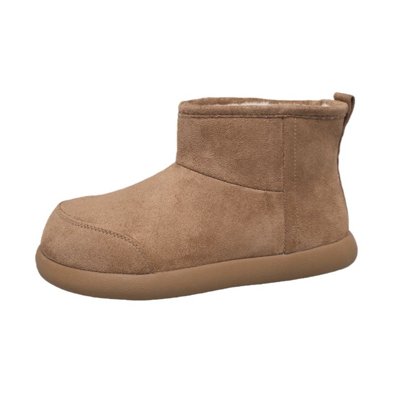 Vintage Fleece-Lined Thickened Warm Snow Boots For Women Autumn Winter New Comfortable Versatile Lightweight Furry_vogvips.com