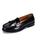 British Style Trendy Slip-On Shallow Mouth Patent Leather Business Casual Formal Men's Tassel Loafers_vogvips.com