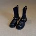 Britih Thick-Soled Chunky Mid-Heel Short For Women 2024 New Style Outdoor Round-Toe Patchwork Sock Loafer Stretch_vogvips.com