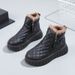 New Women's Snow Winter Plush Lined Cold-Resistant Warm Fashion Versatile Platform Mid-Top Short Boots_vogvips.com