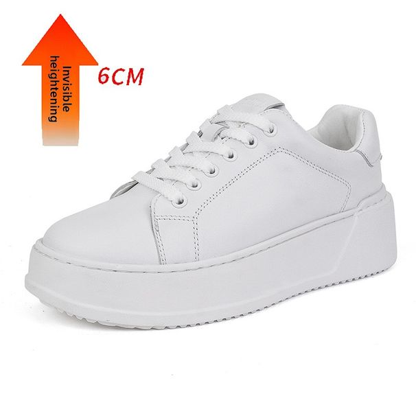 Height Increase Thick-soled White Shoes Women's Shoes Board Shoes Inner Height Increase Casual Shoes Muffin Bottom_vogvips.com