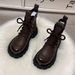 Platform 2024 Autumn Winter New British Style Versatile Fleece-Lined Short Soft Sole Martin Boots For Women_vogvips.com